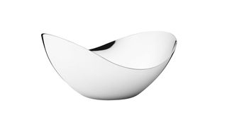 Georg Jensen Bloom Bowl, chrome-effect with curved edges