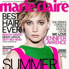 jennifer lawrence on marie claire magazine cover