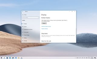 Windows 10 second monitor detect settings