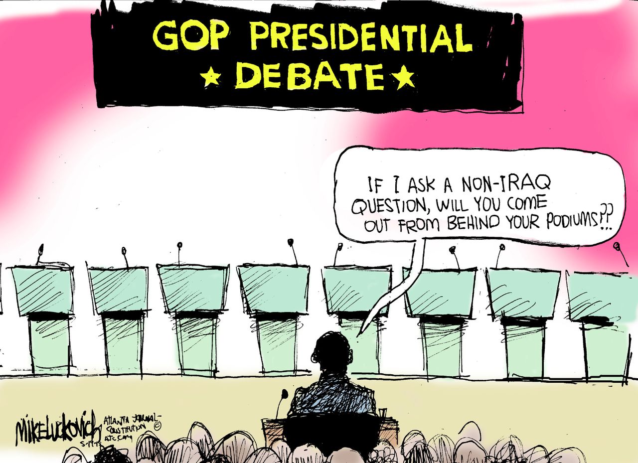 Political cartoon U.S. GOP 2016 Iraq