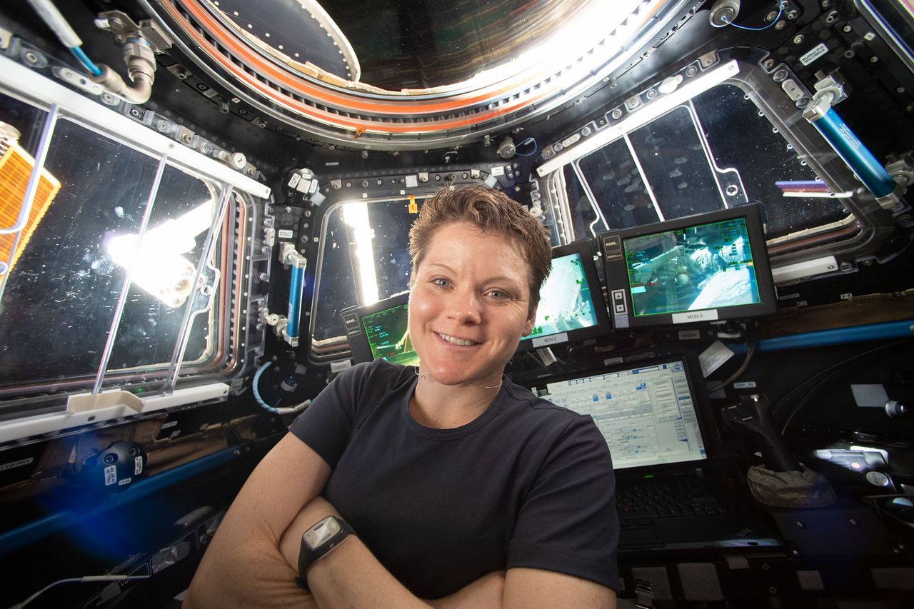 NASA astronaut Anne McClain on the International Space Station during the Expedition 59 mission on April 16, 2019. McClain's estranged spouse recently made a criminal claim against the astronaut, which is currently being investigated.