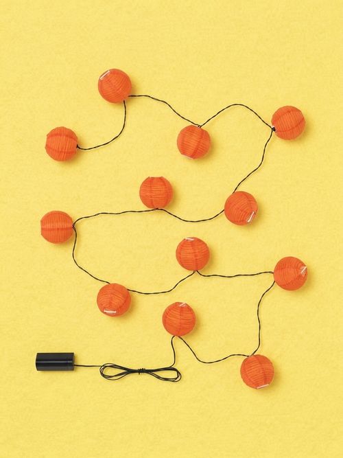 Solvinden Led String Light With 12 Lights - Outdoor/battery Operated Orange