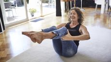 Woman doing a Pilates workout