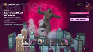 Fortnite Godzilla rewards in the Battle Pass