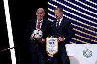 Gianni Infantino and Aleksander Ceferin