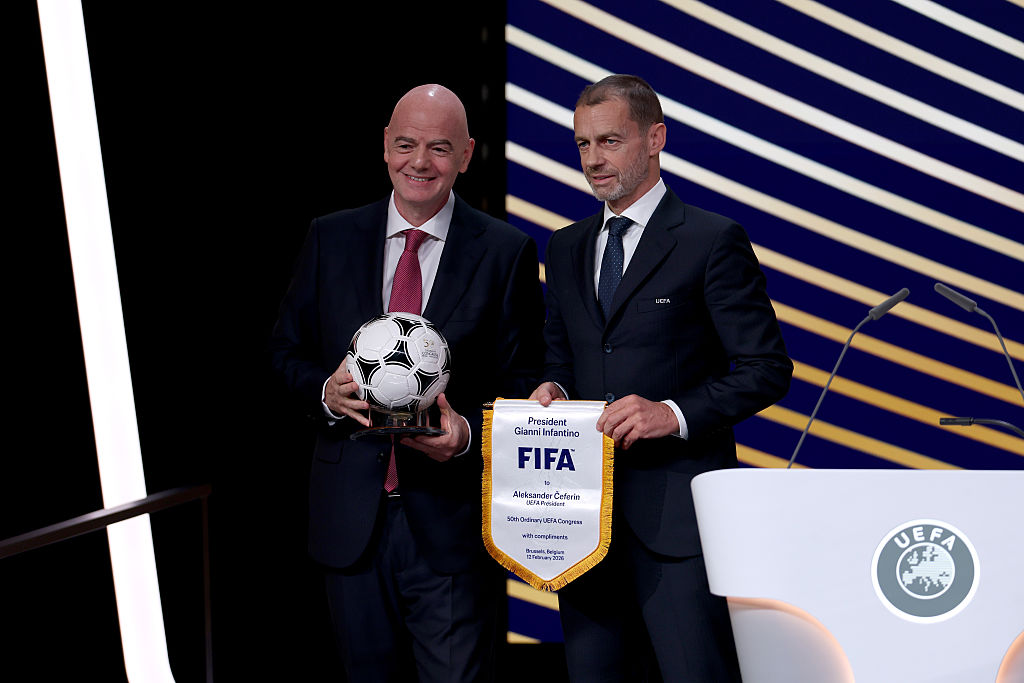 Gianni Infantino and Aleksander Ceferin