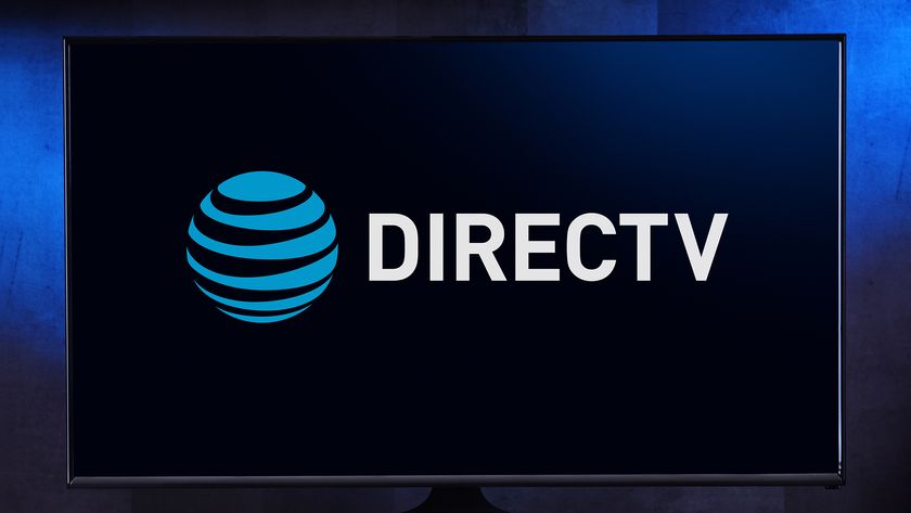 DirecTV logo on a flatscreen TV