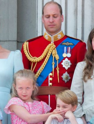 trooping of colour prince william prince george savannah phillips