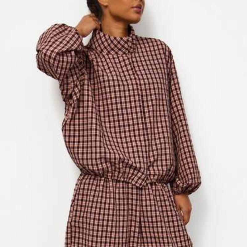 TU Clothing, Mid Pink Preppy Check Shacket