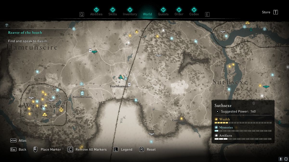 AC valhalla hamtunscire treasure hoard map location