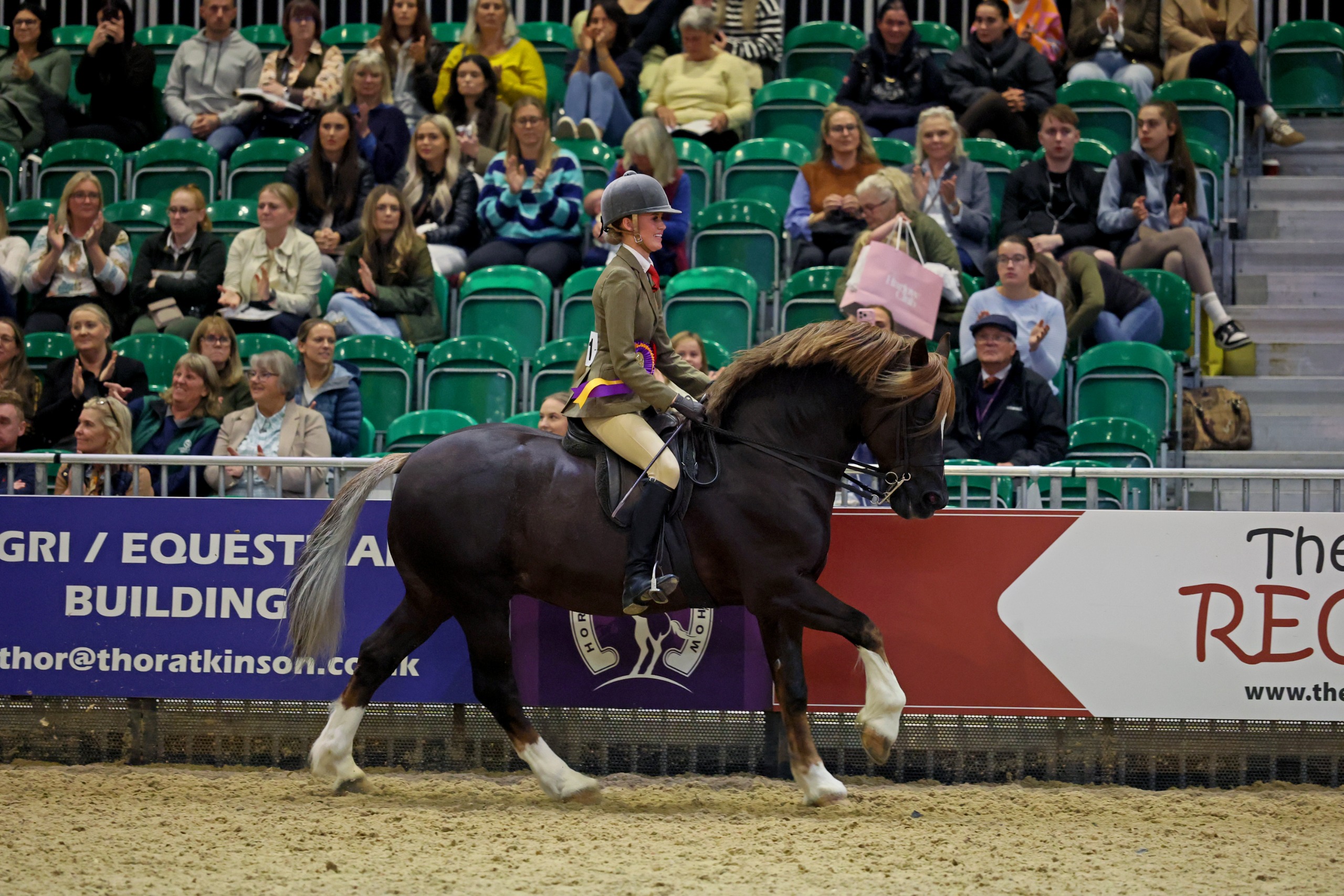 Thorneyside Royal Command and Kaitlin Fairhurst in their lap of honour