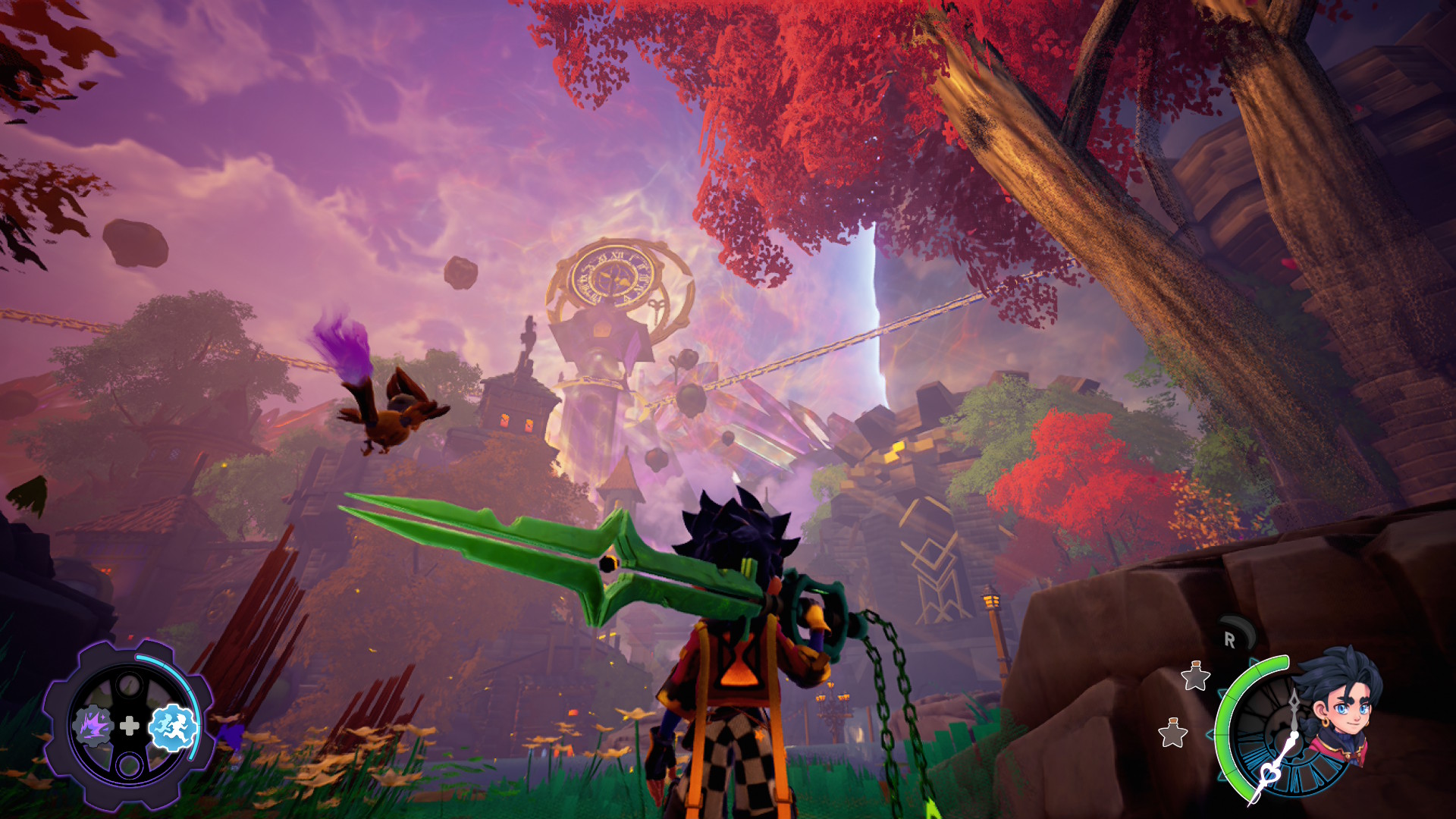 Screens from a Switch 2 fantasy video game