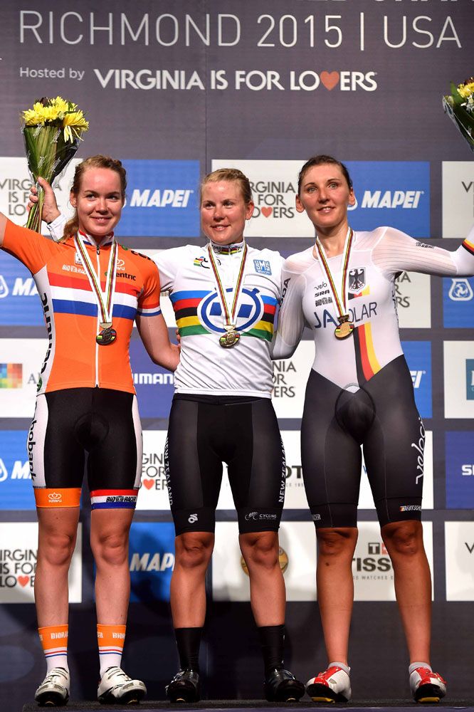 Women's elite TT World Championship podium