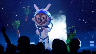 Space Bunny performs in the latest episode of The Masked Singer US, "Don’t Mask, Don’t Tell - The Good, The Bad & The Cuddly."
