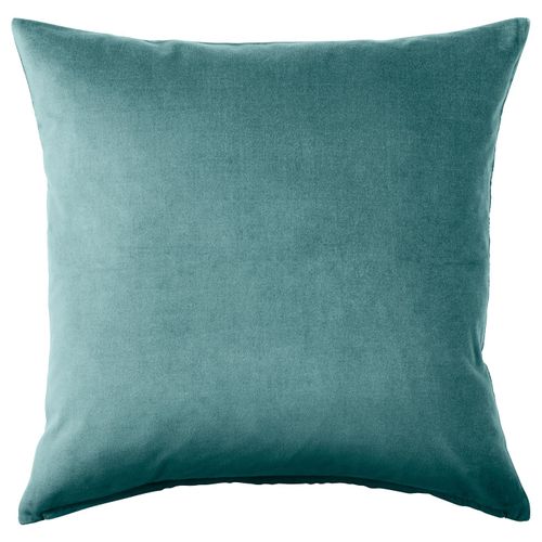 Sanela Cushion Cover - Dark Gray-Turquoise 20x20 "