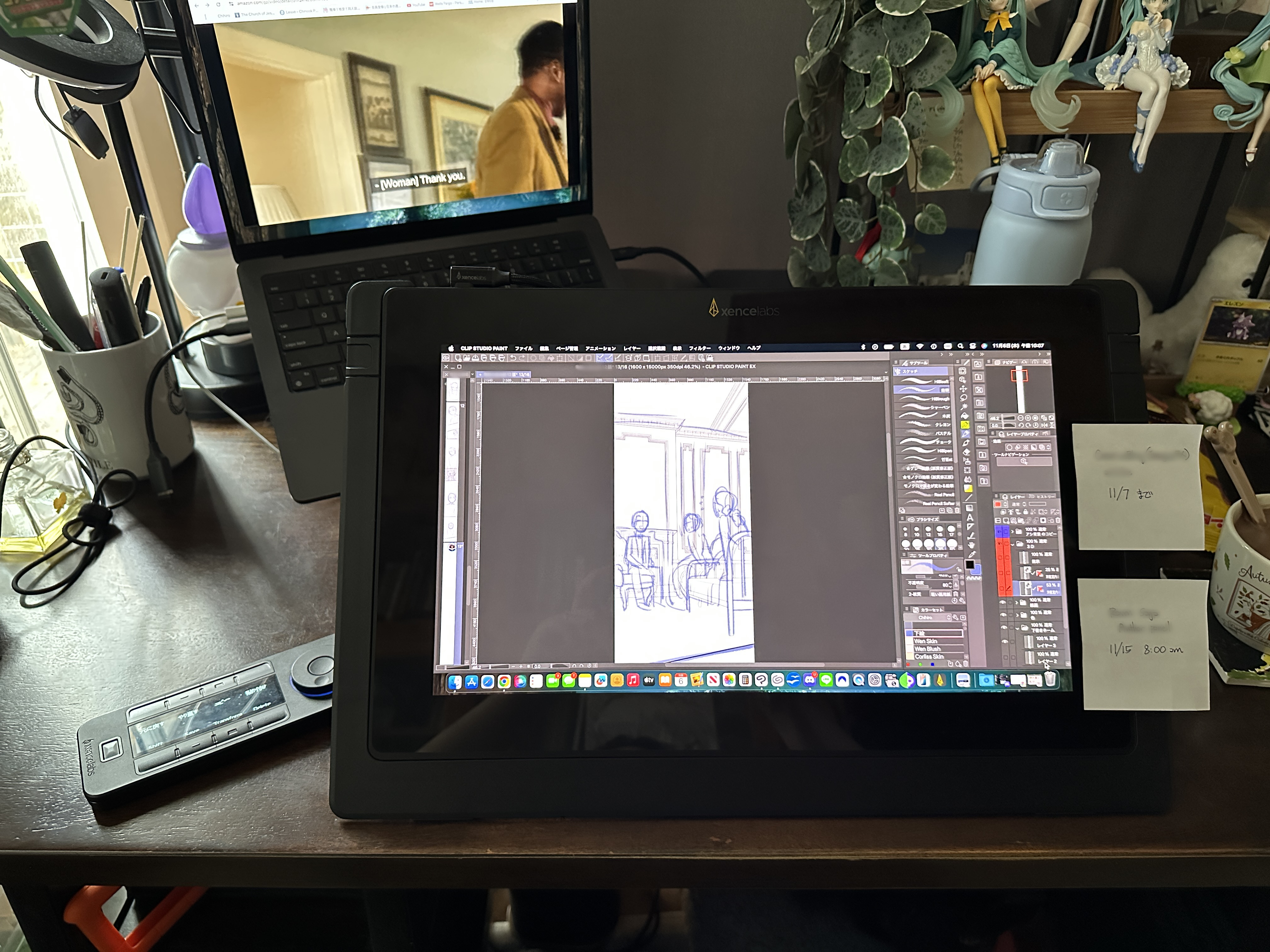 drawing tablets; a drawing tablet showing a sketch