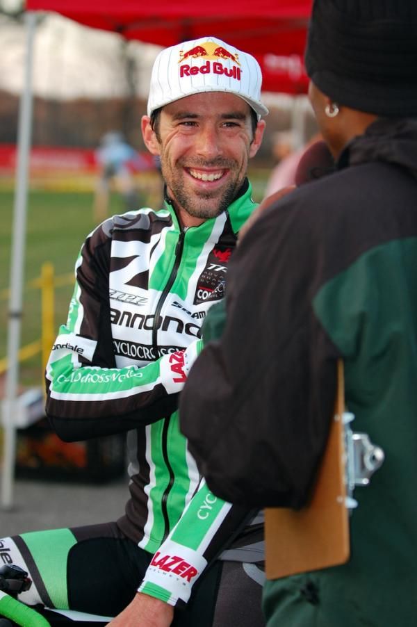 A happy Tim Johnson after his win