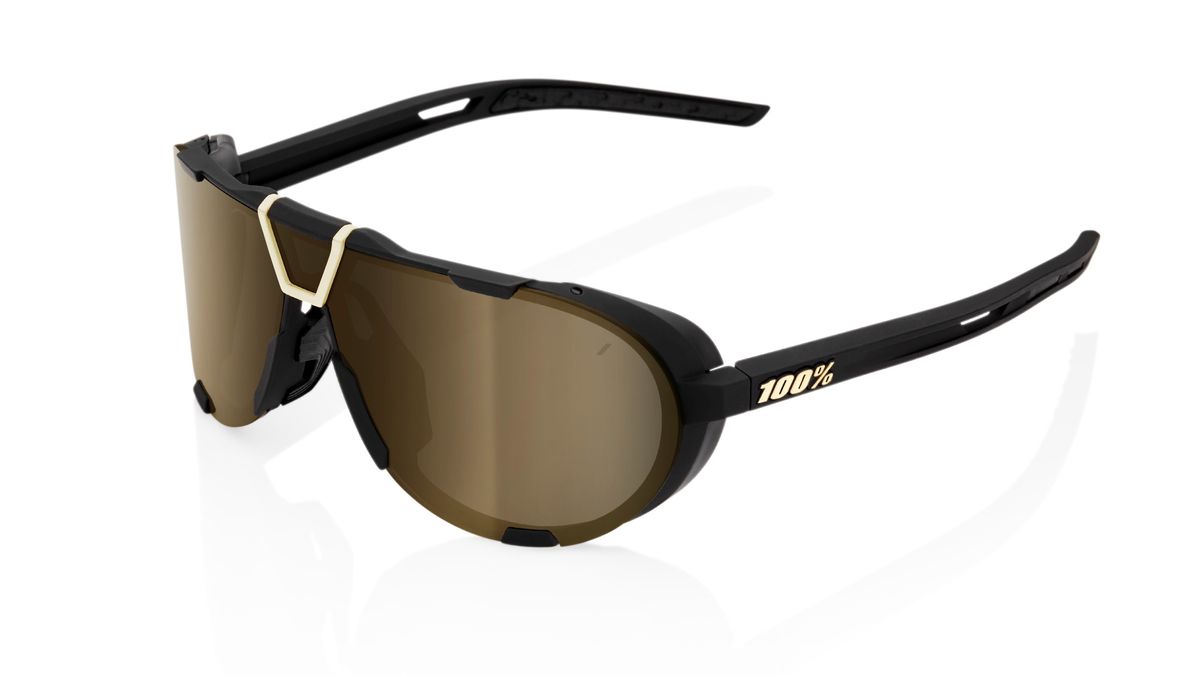 100% Westcraft sunglasses in black with gold lenses
