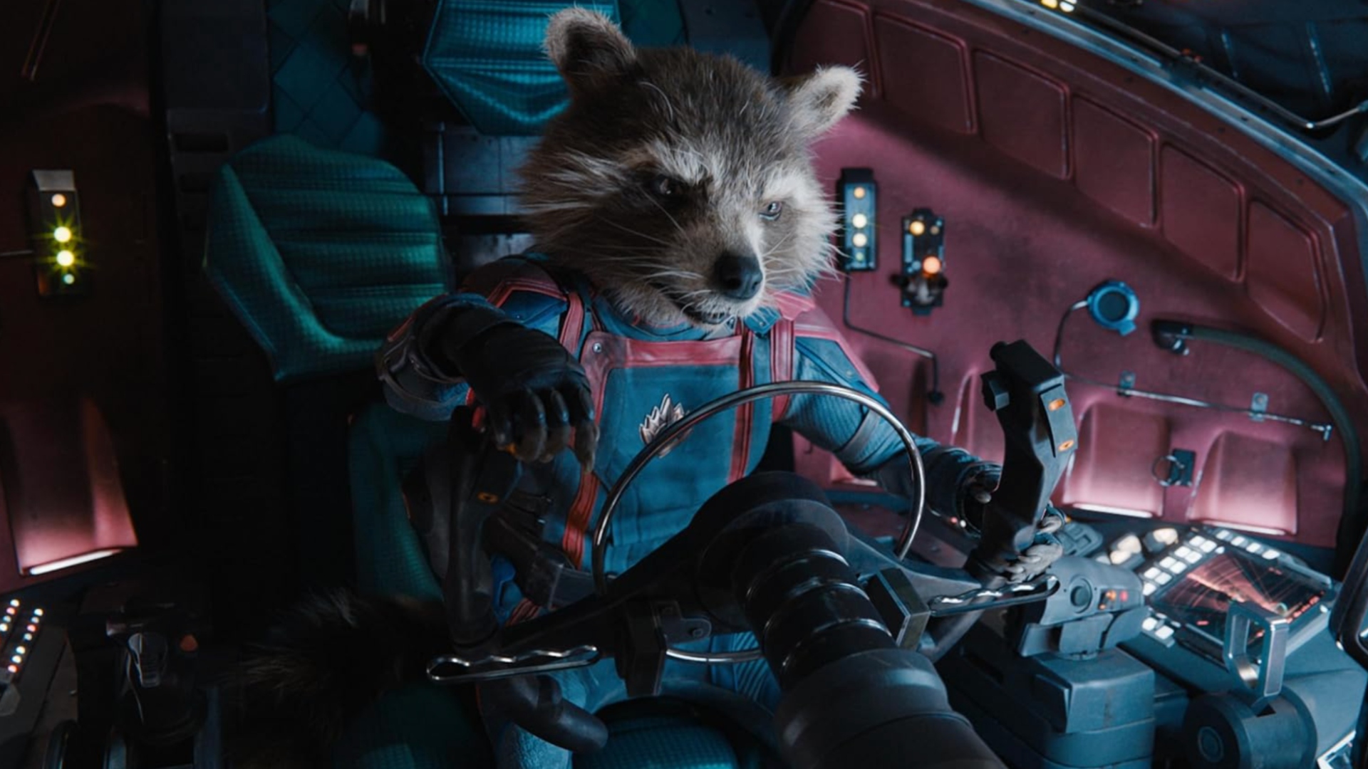 Rocket Racoon (voiced by Bradley Cooper) in Guardians of the Galaxy Vol. 3.