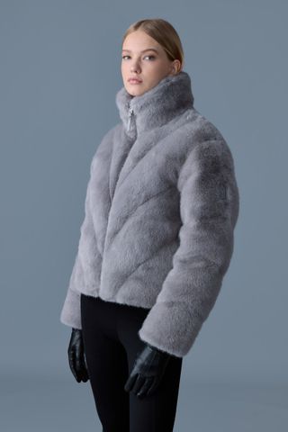 Mackage Anik Brushed Faux-Fur Down Jacket