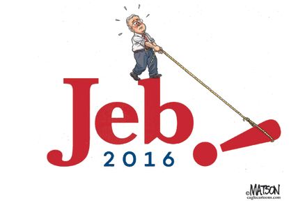 Political cartoon Jeb Bush Campaign