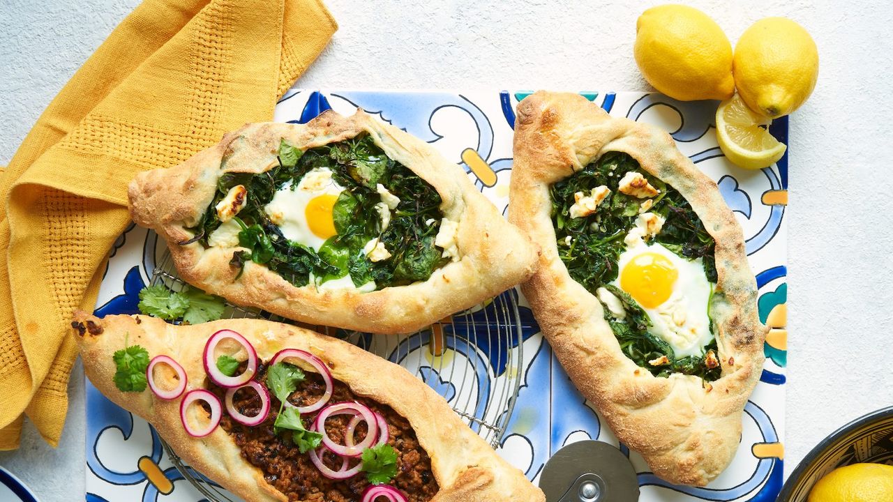 pide recipes, lamb pide, vegetarian pide