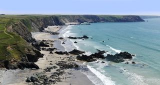 marloes sands beach and bay in the pembrokeshire coastal national park dyfed wales