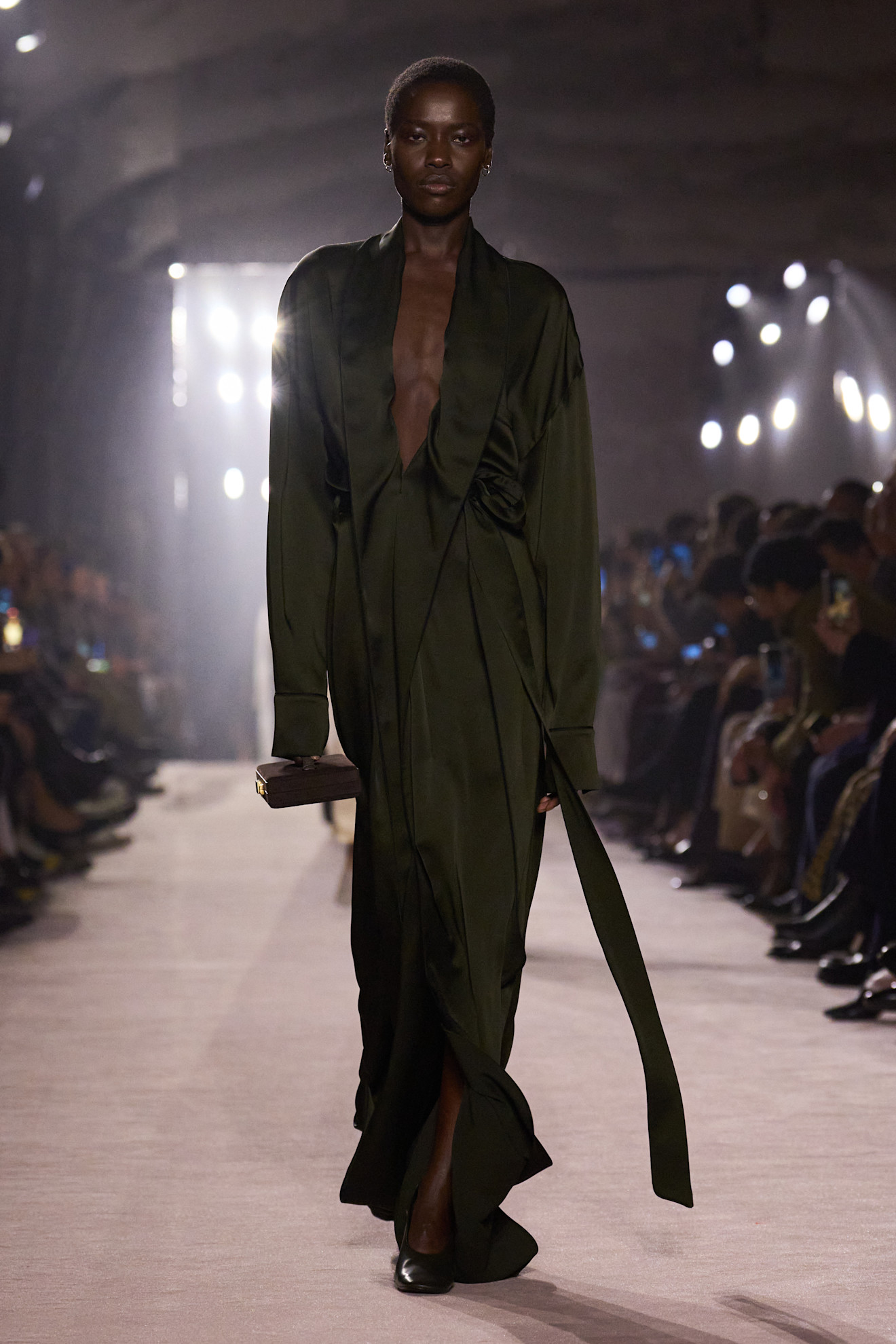 Green silky dress from Victoria Beckham