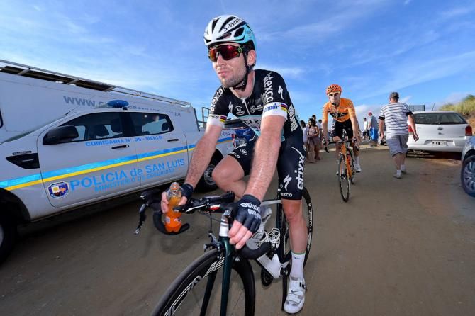 Mark Cavendish at the summit.