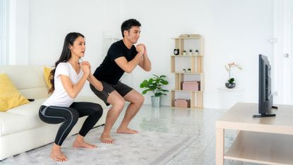 A couple doing a high-intensity, low-impact workout