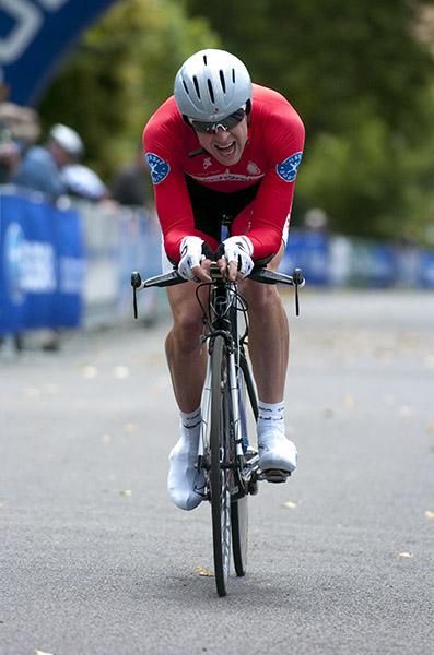 Gasping for air approaching the finish in Learmonth.