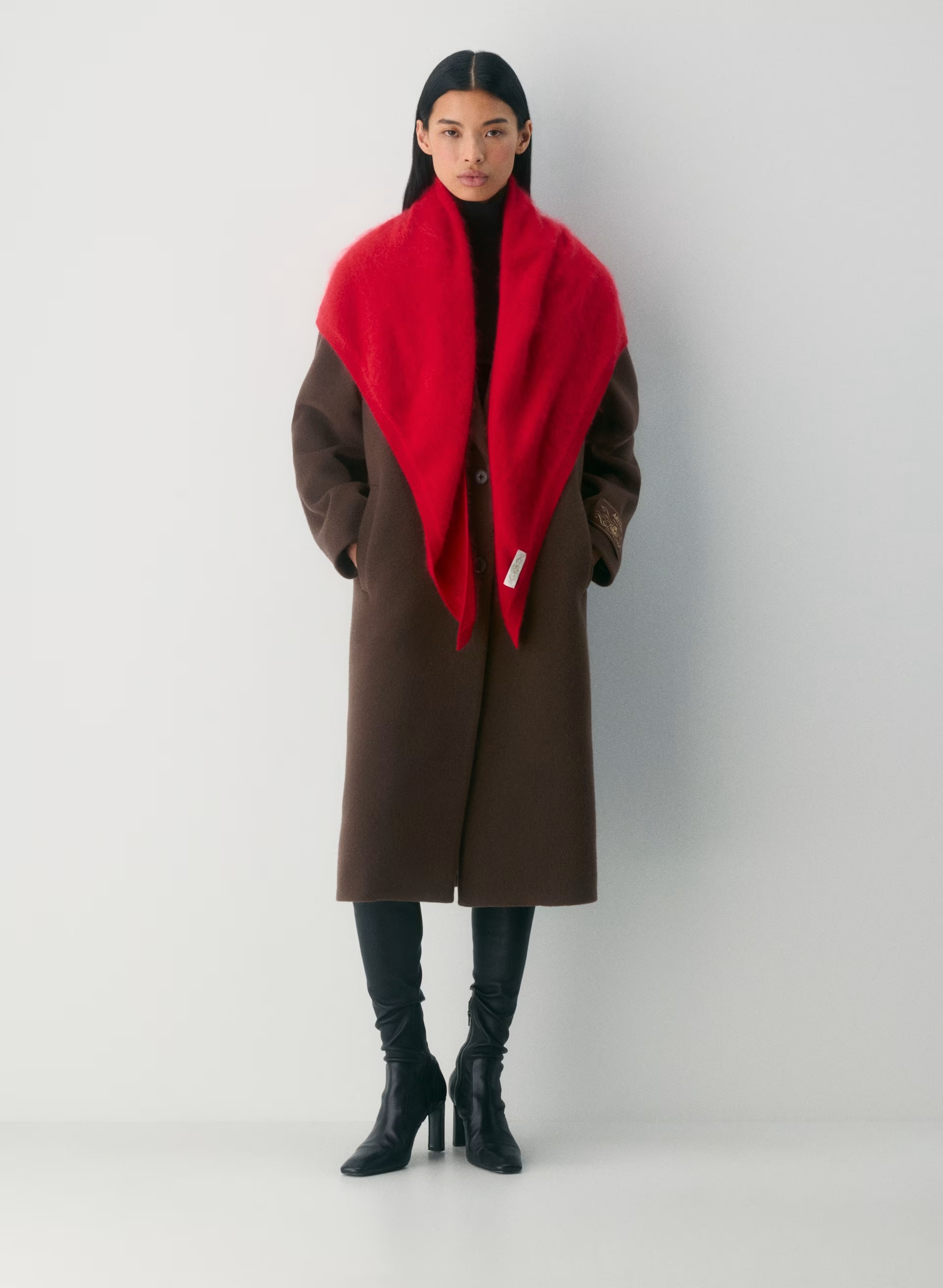 Aritzia, Brushed Cashmere Triangle Scarf