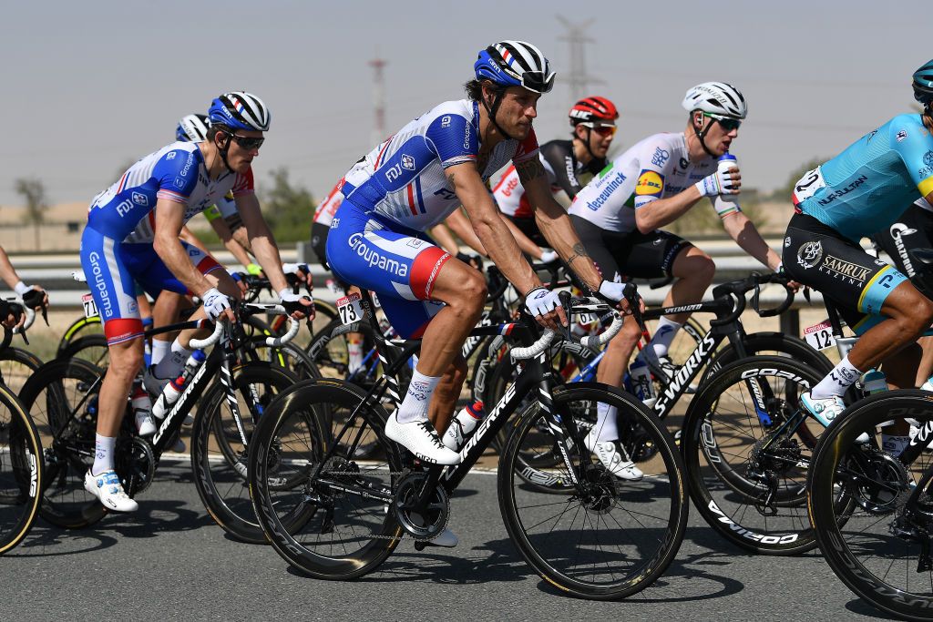 Groupama-FDJ&#039;s Jacopo Guarnieri on stage 3 of the 2020 UAE Tour