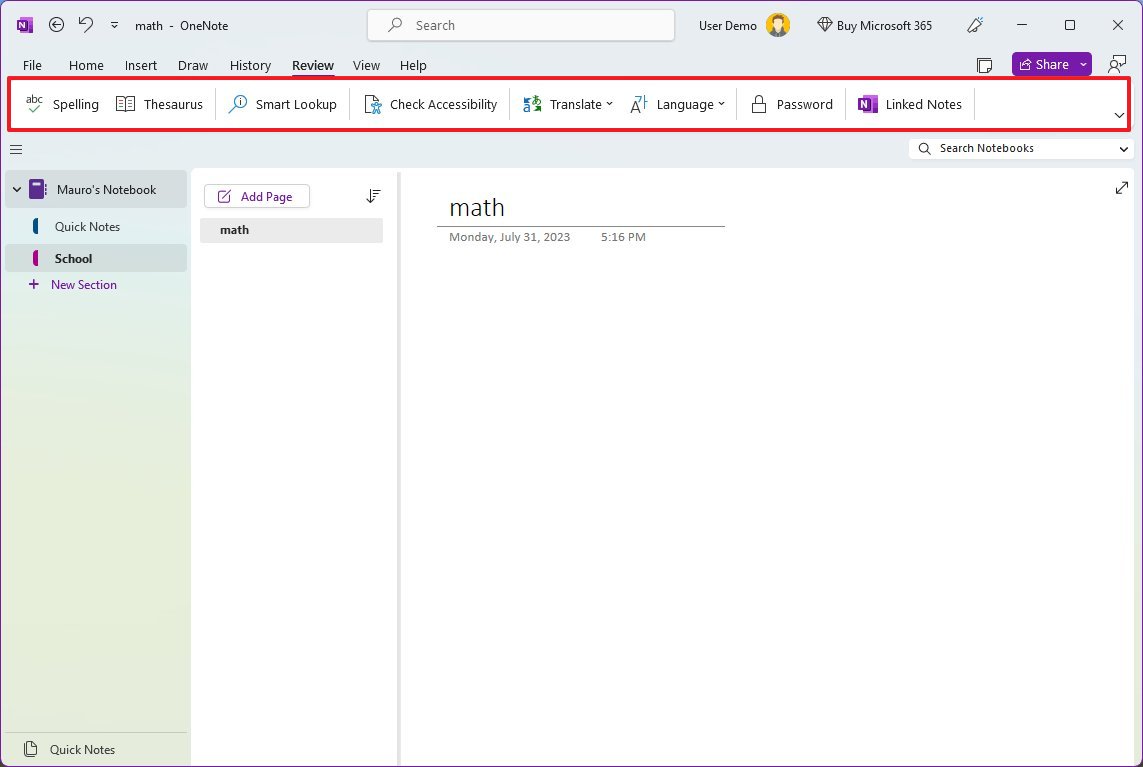 Обзор OneNote