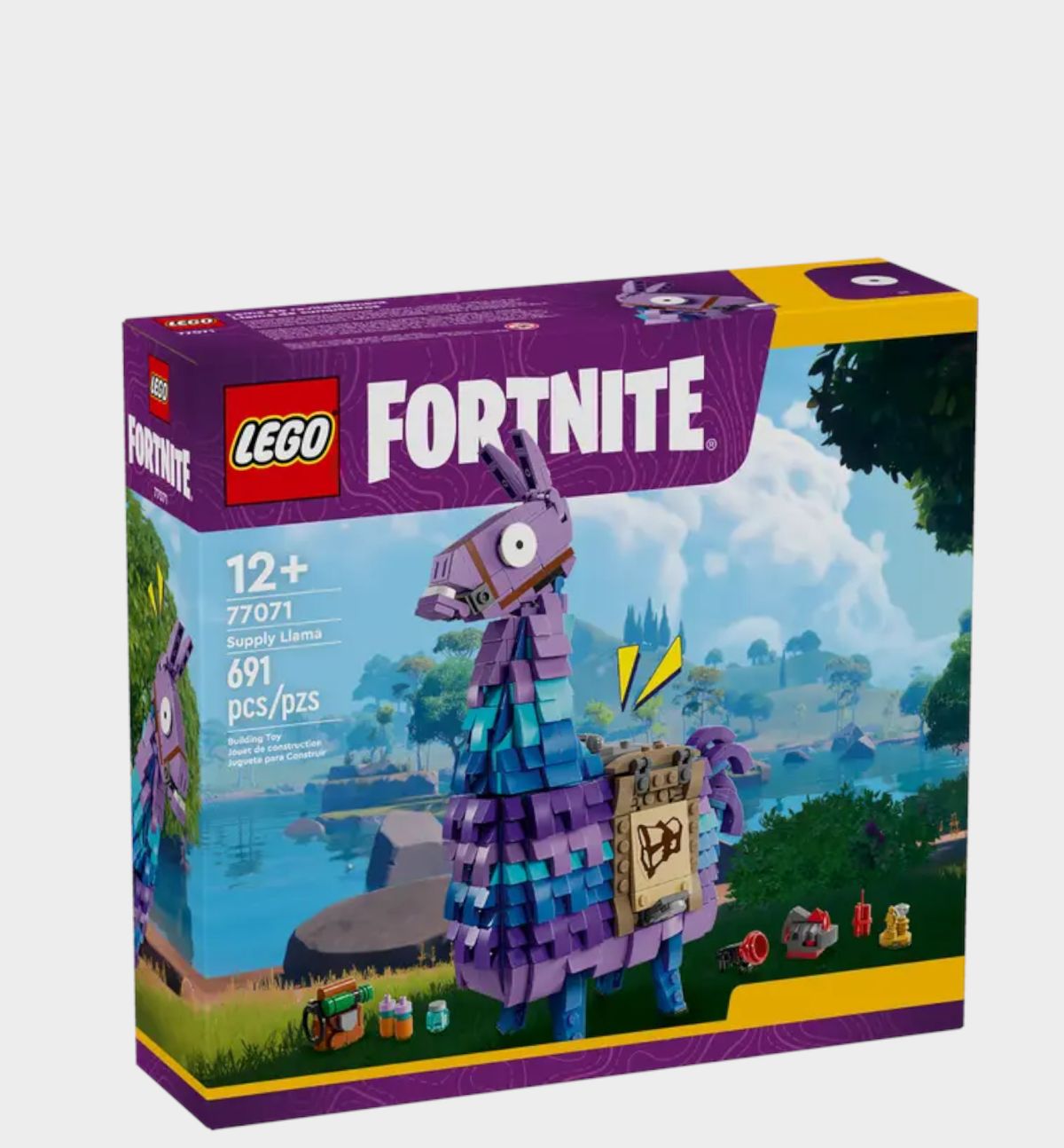 Lego Supply Llama box on a plain background