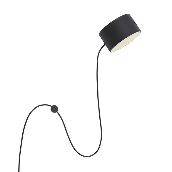flexible plug-in wall light in black