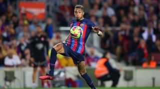 Manchester City target Raphinha playing as a winger for Barcelona