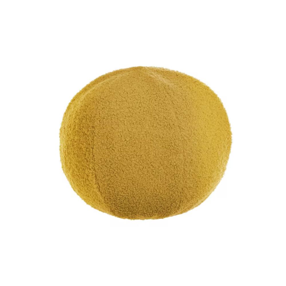 Yellow spherical throw pillow