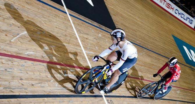 Kristina Vogel (Germany) beats Wai Sze Lee (Hong Kong) to win the Gold in the Women's Sprint