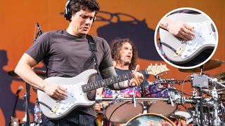 John Mayer debuts a new prototype Silver Sky that has been fitted with an Alembic Blaster