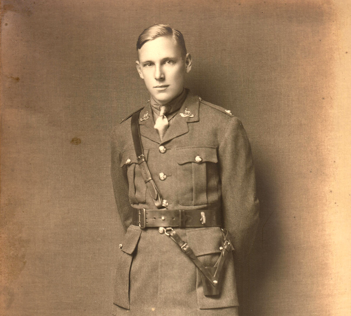 The author&#039;s father, photographed as 2nd Lt Frank Simms, before his capture