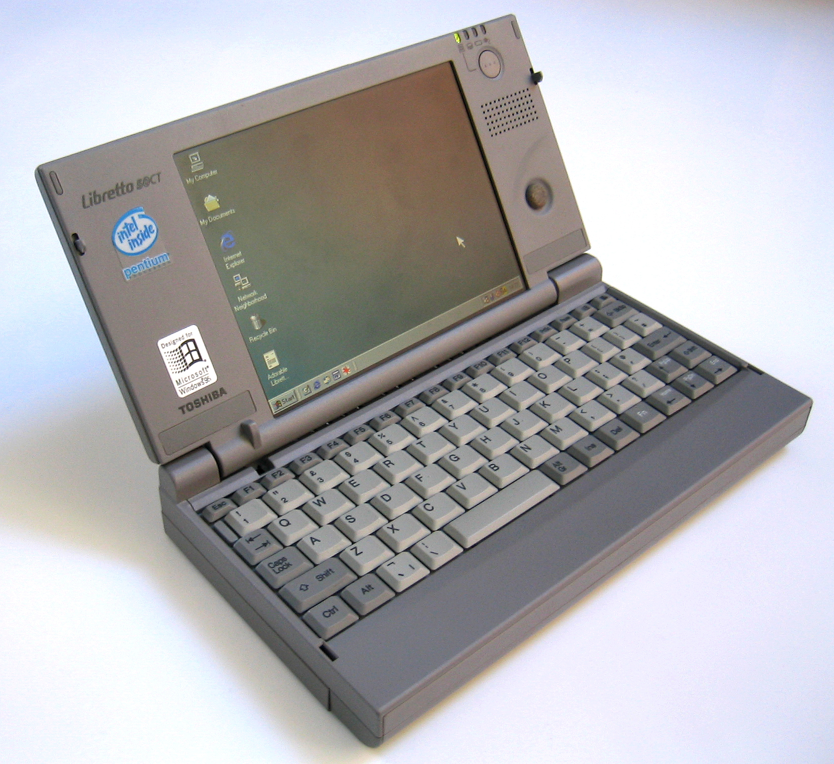 A Toshiba Libretto 50CT, on a white background.