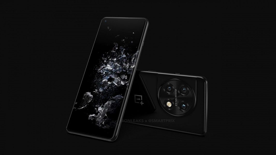 A leaked render of the rumored OnePlus 11 Pro.