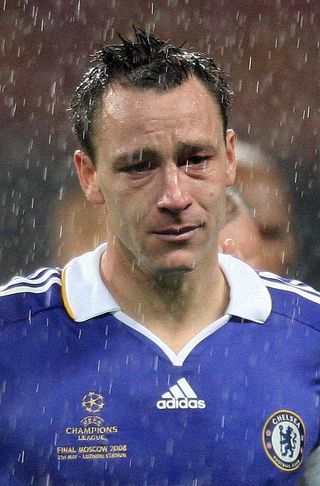 Chelsea captain John Terry was left in tears after missing a chance to win the Champions League from the spot.