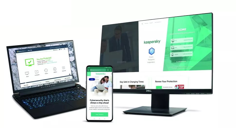 Kaspersky antivirus on a range of devices