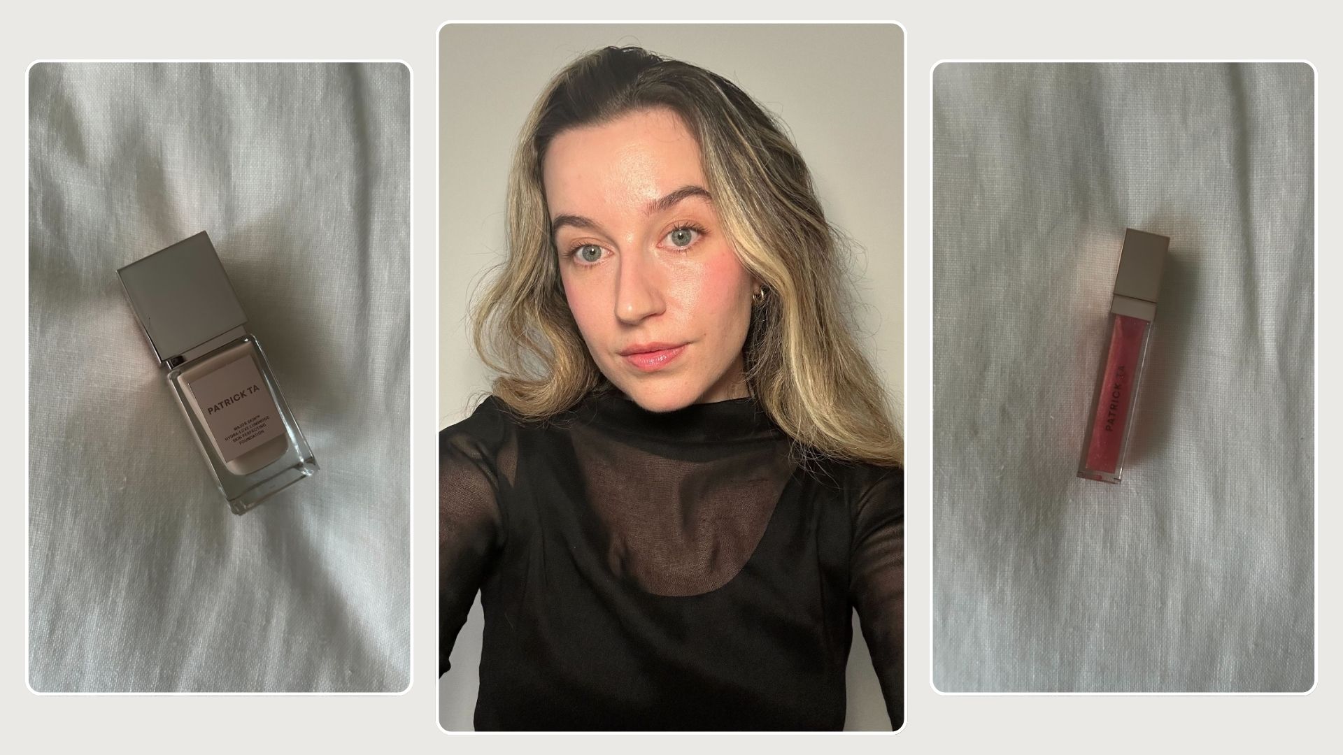 Junior beauty editor Grace Lindsay testing Patrick Ta makeup