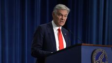 Dr. Oz is seen giving a speech in Washington, D.C. 