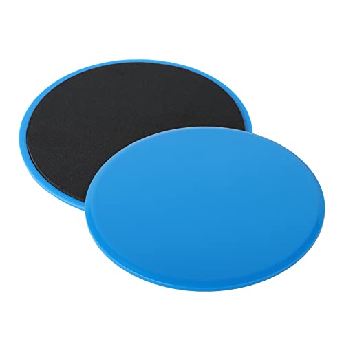 Zilleen Exercise Sliders for Working Out Blue Fitness Discs for Pilates Women Men, 2 Pack
