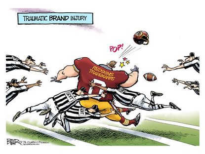 Political cartoon Redskins trademark