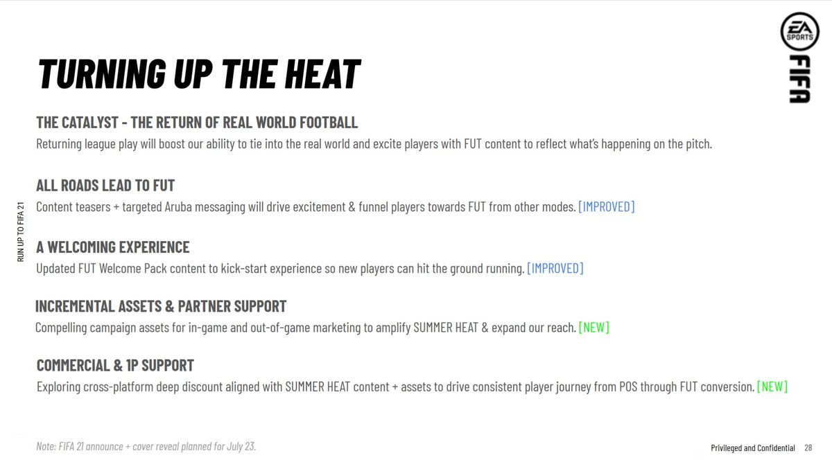 Leaked Electronic Arts FUT documents
